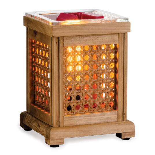 Wood & Cane Vintage Bulb Illumination Warmer V1049-EBWAC
