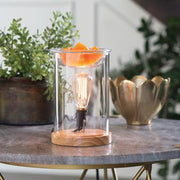 Wood & Glass Vintage Bulb Illumination Warmer V1049-EBWDG