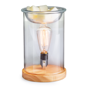 Wood & Glass Vintage Bulb Illumination Warmer V1049-EBWDG