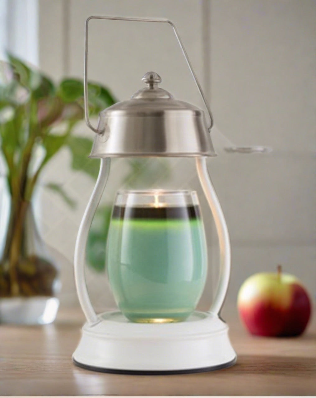 White Nickel Hurricane Lantern V1049-HLWN