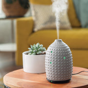 Gray Hobnail Ultrasonic Aroma Diffuser V1049-SDGHB