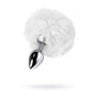 Metal Silver Anal Plug Small W White Tail V1055-7B45035101350