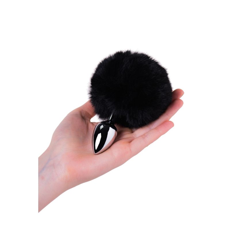 Lovetoy Silver Metal Anal Plug Small W Black Tail V1055-7B45035101352