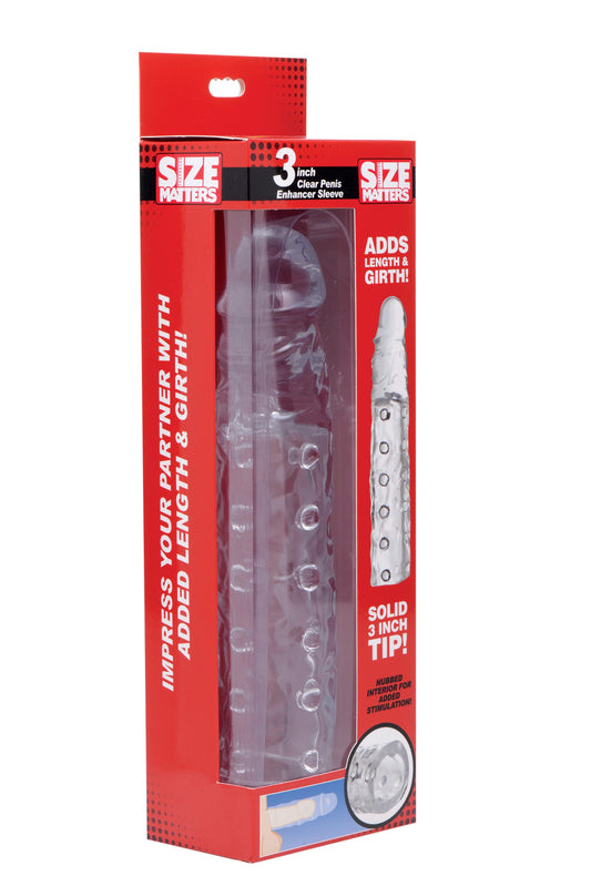 Size Matters 3In Clear Penis Enhancer Sleeve V1055-7BN45794102102