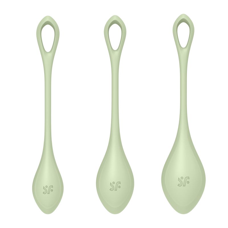 Satisfyer Yoni Power Balls 2 Green 3 Pc Set V1055-7C45061100037