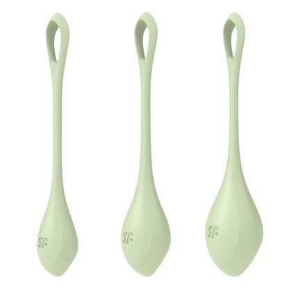 Satisfyer Yoni Power Balls 2 Green 3 Pc Set V1055-7C45061100037