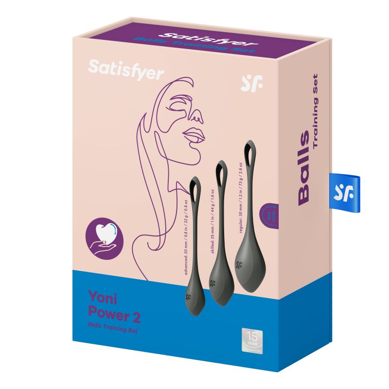 Satisfyer Yoni Power Balls 2 Black 3 Pc Set V1055-7C45061100038