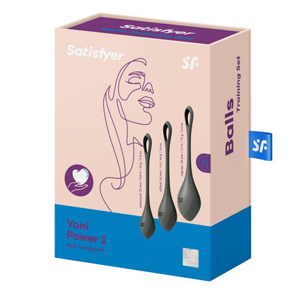 Satisfyer Yoni Power Balls 2 Black 3 Pc Set V1055-7C45061100038