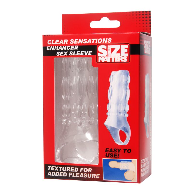 Size Matters Clear Sensations Enhancer Sex Sleeve - Clear V1055-7CA45836100003