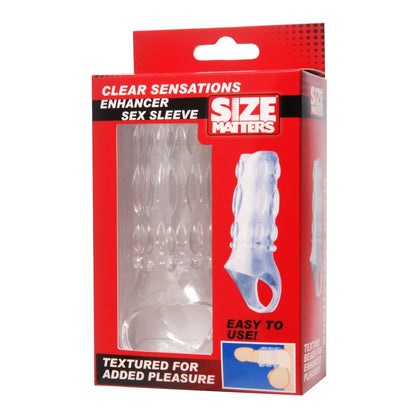 Size Matters Clear Sensations Enhancer Sex Sleeve - Clear V1055-7CA45836100003