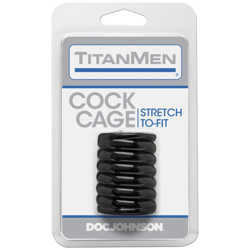 Titanmen Cock Cage Black - Clear V1055-7CA45836100010