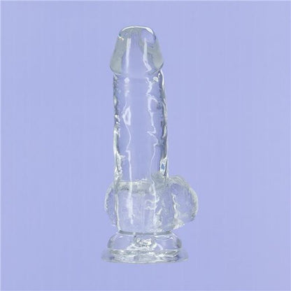 Addiction Crystal Dildo W Balls 6In Clear V1055-7CA45836100014