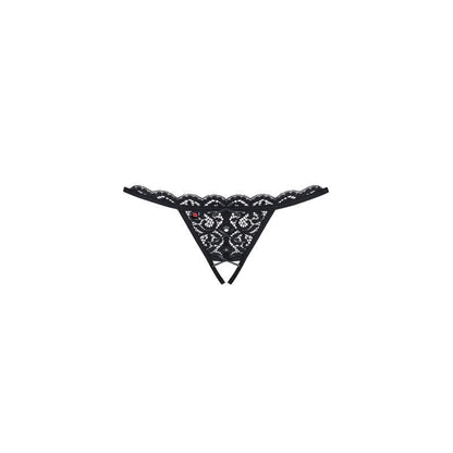 Obsessive Crotchless Lace Thong 831 Black V1055-7CA45836100015