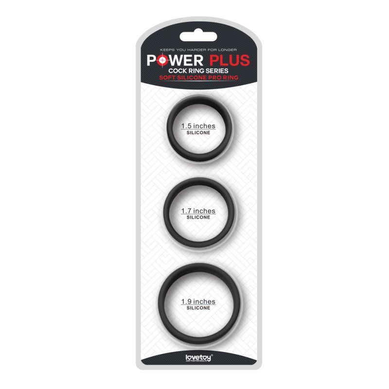Lovetoy Silicone 3 Pc Pro Cock Ring Set V1055-7CC45842100011