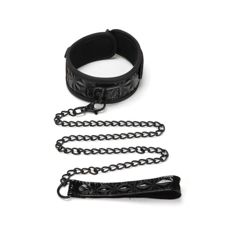 Whip Smart Diamond Collar And Leash - Black V1055-7CC45842100034