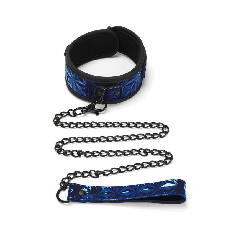 Whip Smart Diamond Collar And Leash - Blue V1055-7CC45842100035