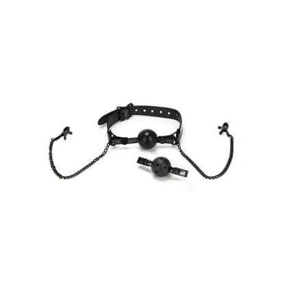 Whip Smart Diamond Ball Gag Nipple Clips - Black V1055-7CC45842100036