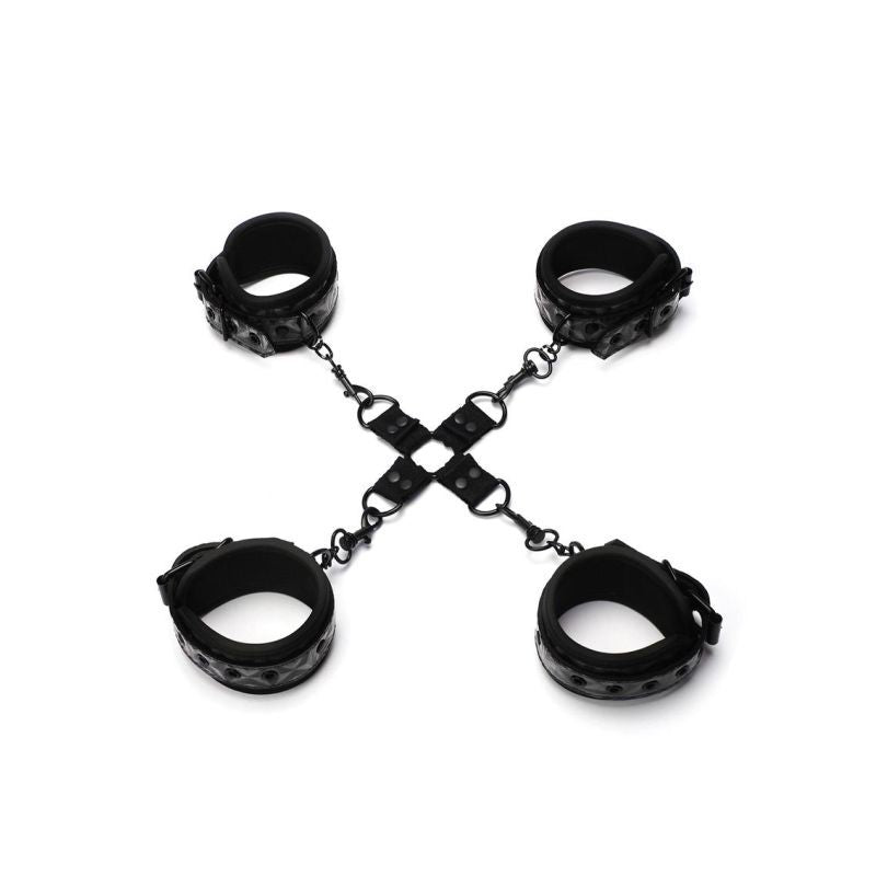 Whip Smart Diamond Hogtie Restraint Set - Black V1055-7CC45842100038