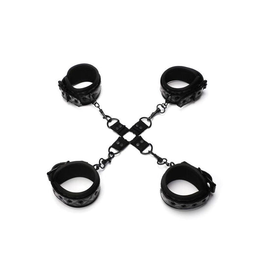 Whip Smart Diamond Hogtie Restraint Set - Black V1055-7CC45842100038