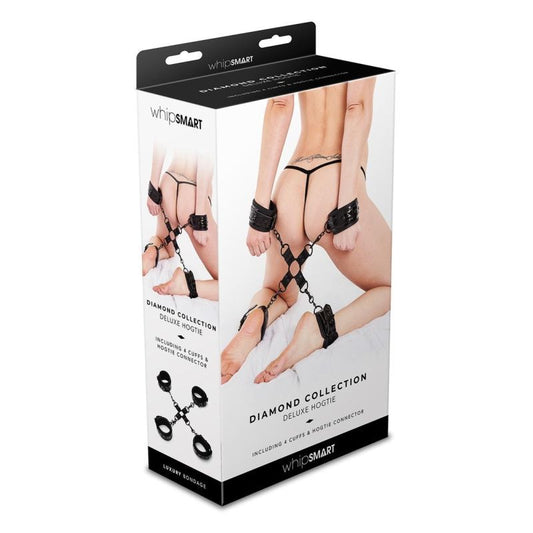 Whip Smart Diamond Hogtie Restraint Set - Black V1055-7CC45842100038