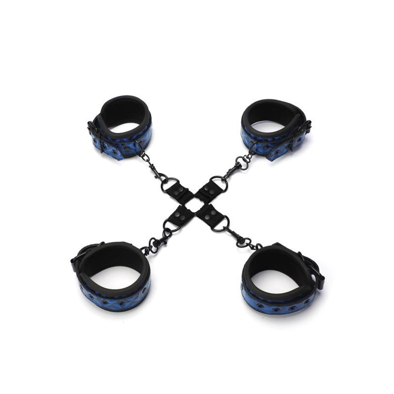 Whip Smart Diamond Hogtie Restraint Set - Blue V1055-7CC45842100039