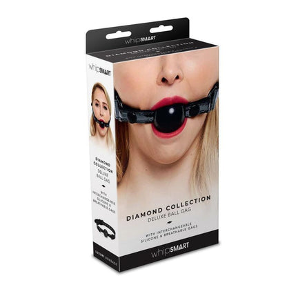 Whip Smart Diamond Deluxe Ball Gag - Blue V1055-7CC45842100043