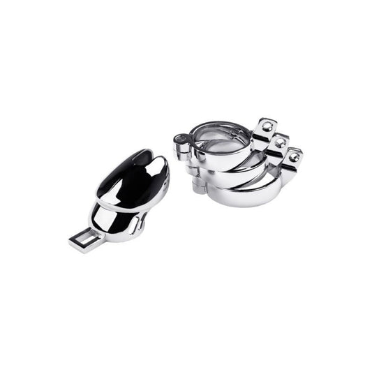 Metal Silver Chastity Cage Adjustable V1055-7CC45842100058