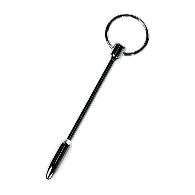 Metal Silver Urethral Plug With Ring V1055-7CC45842100061
