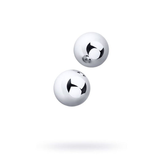 Metal Silver 2 Pc Vaginal Balls 3Cm V1055-7CC45842100062