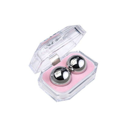 Metal Silver 2 Pc Vaginal Balls 3Cm V1055-7CC45842100062