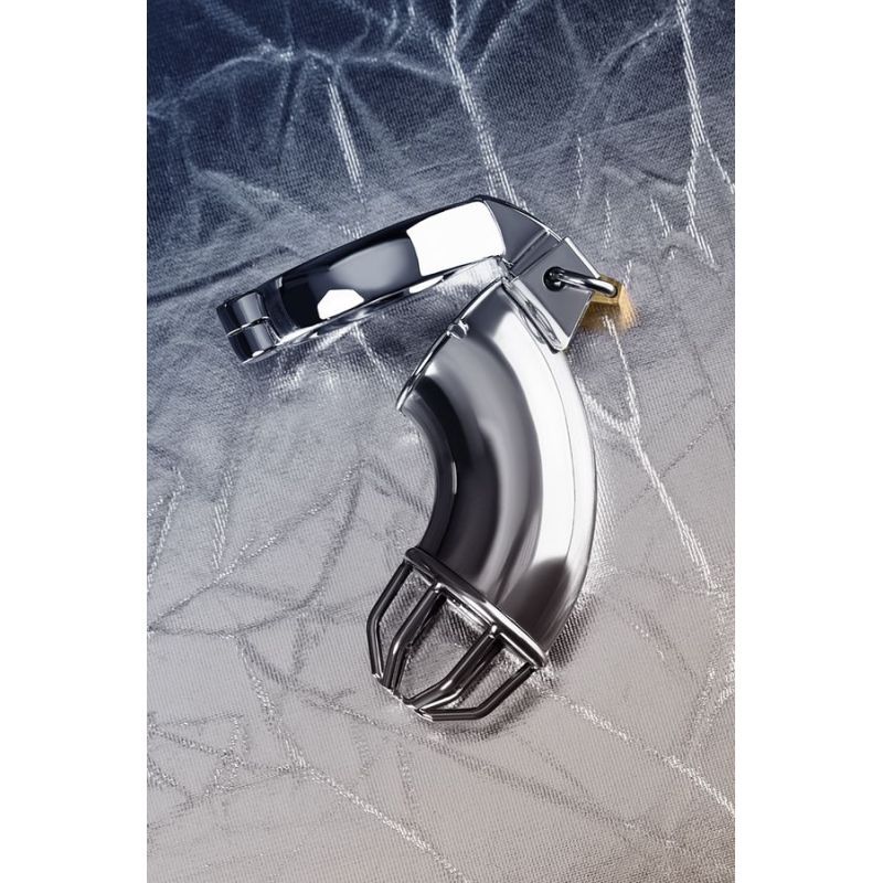 Metal Silver Cock Cage With Rings And Lock V1055-7CC45842100066