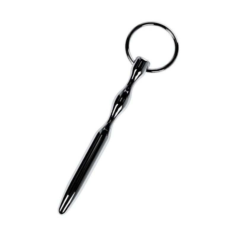 Metal Silver Bullet Shaped Urethral Plug W Ring V1055-7CC45842100067