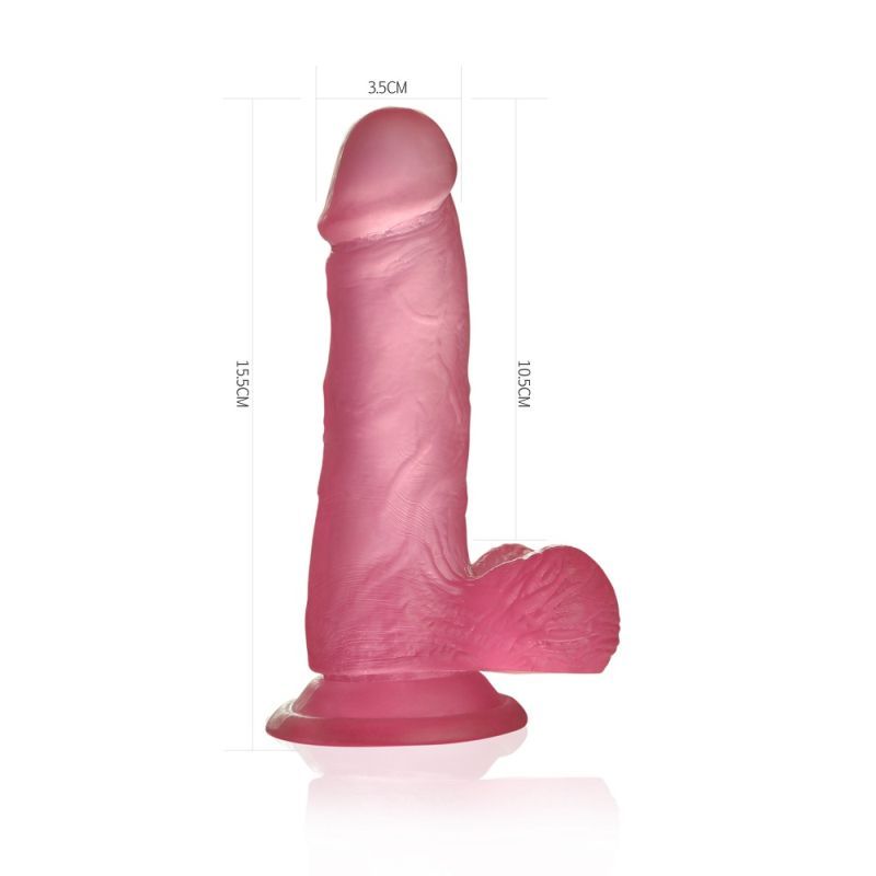 Lovetoy Jelly Studs 6In Crystal Dildo Small Pink V1055-7CD45877100070
