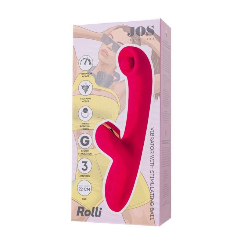Jos Rolli Stimulating Ball Vibrator With Vaccuum Clitoral Stimulator V1055-7CD45877100127
