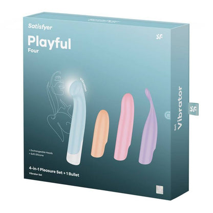 Satisfyer Playful Four 4 In 1 Interchangeable Vibrator Set V1055-7CD45877100131