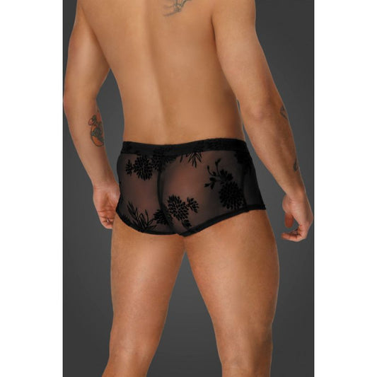 Noir Flock Embroidery Short Shorts V1055-7CZ45870100061