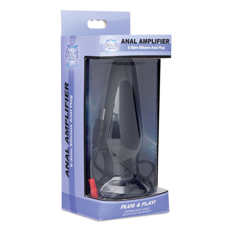 Zeus Anal Amplifier Silicone Estim Plug Black V1055-7DM45855100011