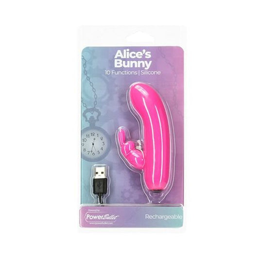 Powerbullet Alices Bunny Rechargeable Bullet W Rabbit Sleeve Pink V1055-7DM45855100158