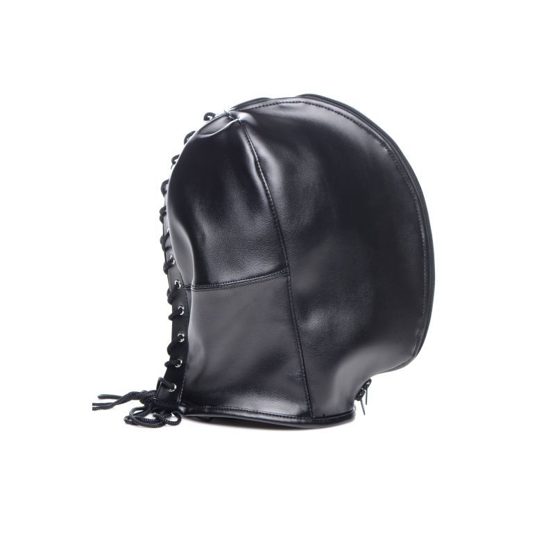 Strict Zip Front Bondage Hood Black V1055-7DM45855100188