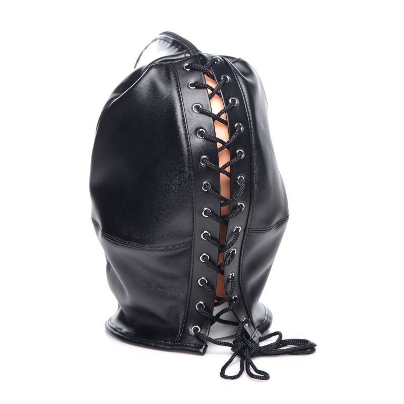 Strict Zip Front Bondage Hood Black V1055-7DM45855100188