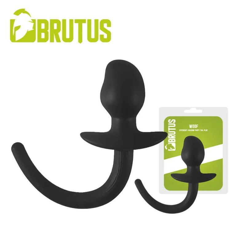Brutus Woof Hyper Soft Silicone Puppy Tail Plug Black V1055-7DM45855100330