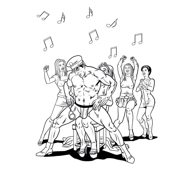 Wood Bachelorette Party Colouring Book V1055-7DM45855100343