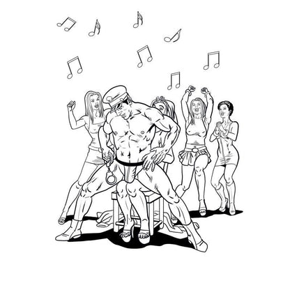 Wood Bachelorette Party Colouring Book V1055-7DM45855100343