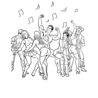 Wood Bachelorette Party Colouring Book V1055-7DM45855100343