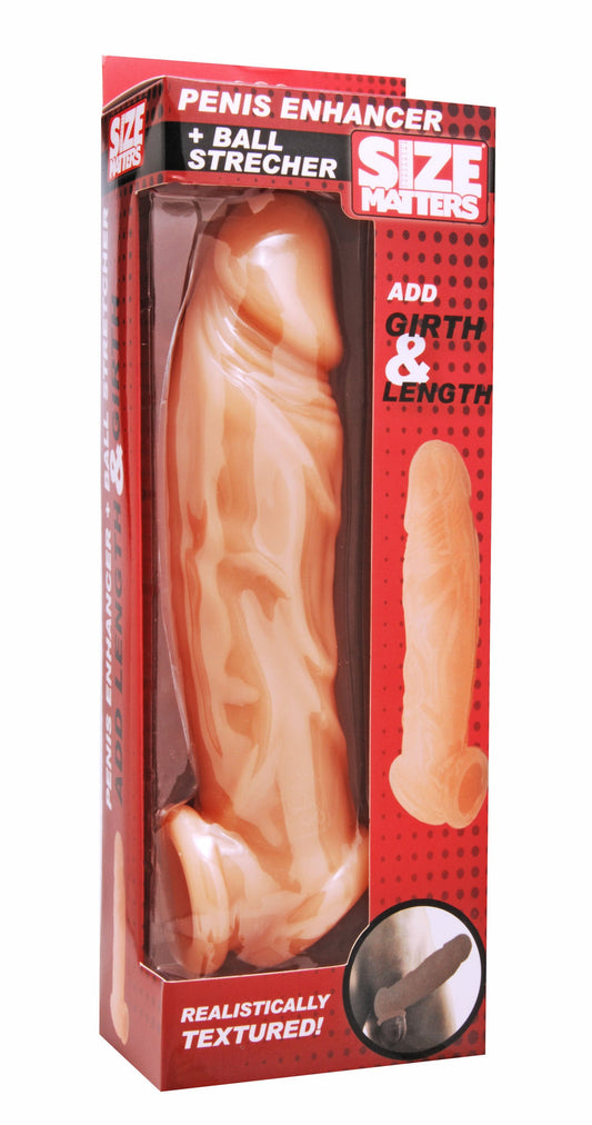 Size Matters Realistic Flesh Penis Enhancer And Ball Stretcher V1055-7E45073100076