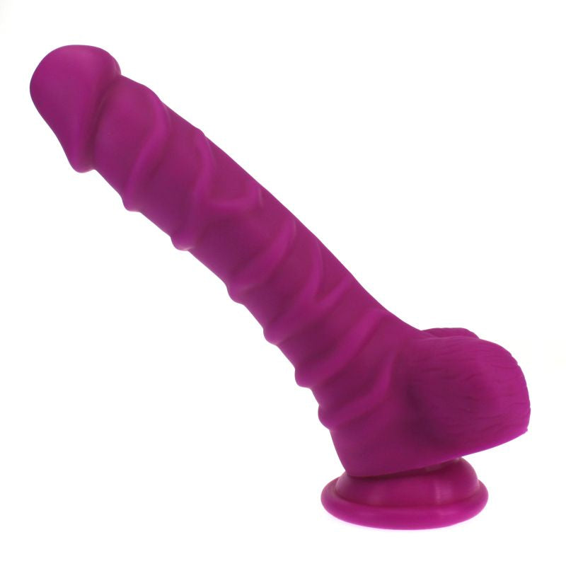 X-Men Realistic Dildo Ridged Shaft W Balls Purple V1055-7E45073100344