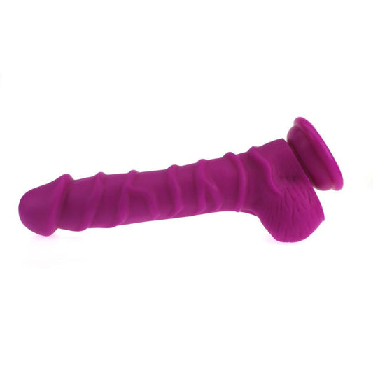 X-Men Realistic Dildo Ridged Shaft W Balls Purple V1055-7E45073100344