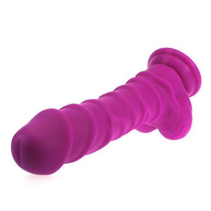 X-Men Realistic Dildo Ridged Shaft W Balls Purple V1055-7E45073100344