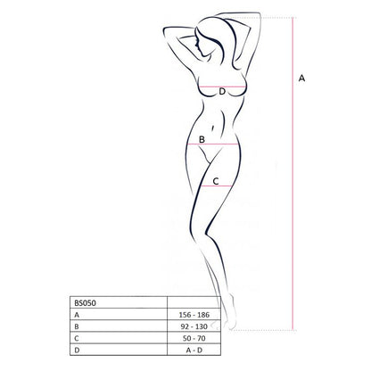 Passion Lingerie Bodystocking Bs050 Blk - Black V1055-7FU45822100004