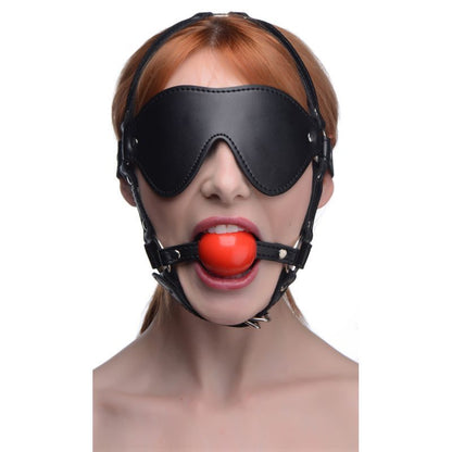 Strict Blindfold Harness W Ball Gag V1055-7FU45822100026